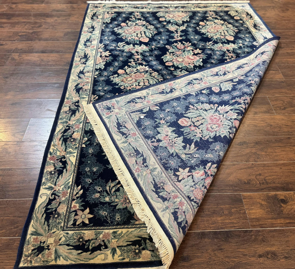Sino Persian Rug 6x9, Navy Blue, Floral - Jewel Rugs, view 12
