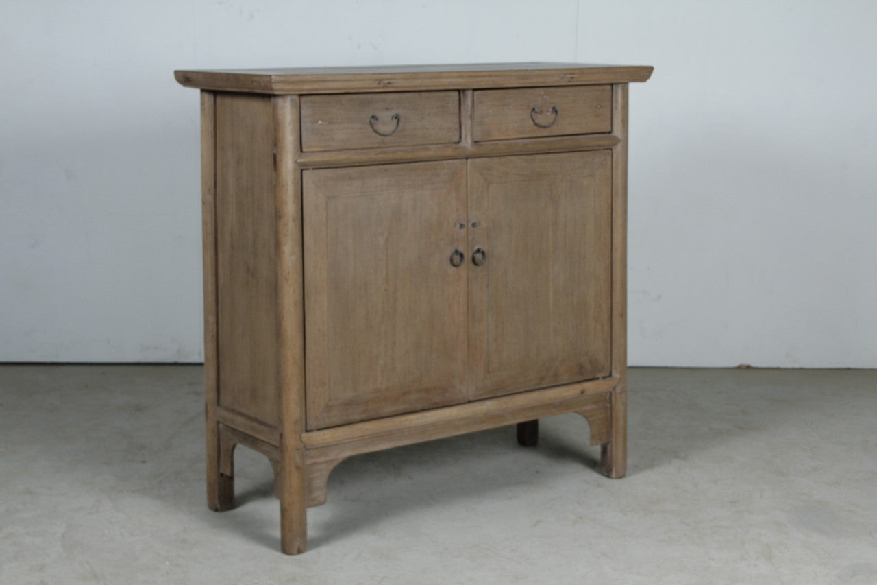 Antique Table with Two Drawers Weathered Natural image