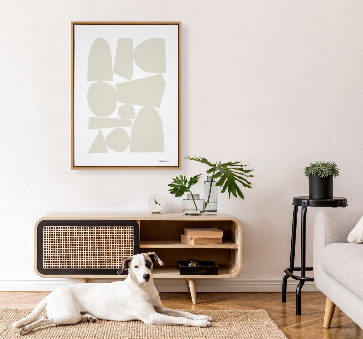 Sylvie Constructed II Neutral Framed Canvas by Statement Goods