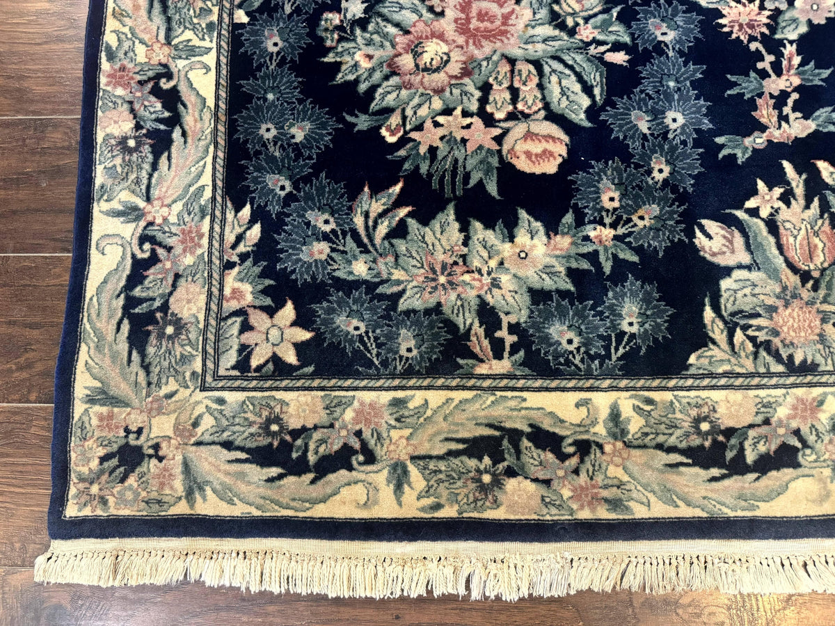Sino Persian Rug 6x9, Navy Blue, Floral - Jewel Rugs, view 9