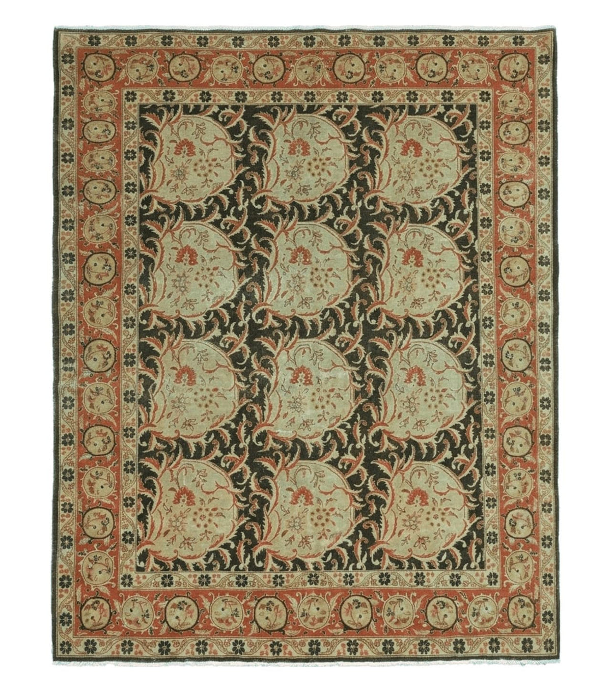 6' X 8' Vintage Handmade Pakistan Floral Oriental Wool Rug Details Organic Nice - Jewel Rugs