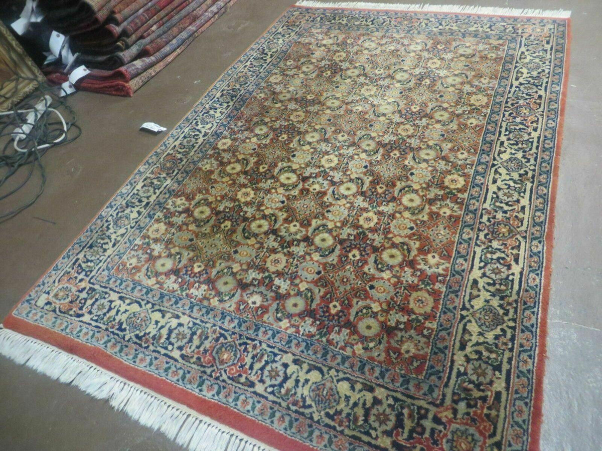 4' X 6' vintage Handmade India Amritsar Floral Oriental Wool Rug Organic Nice - Jewel Rugs, view 2