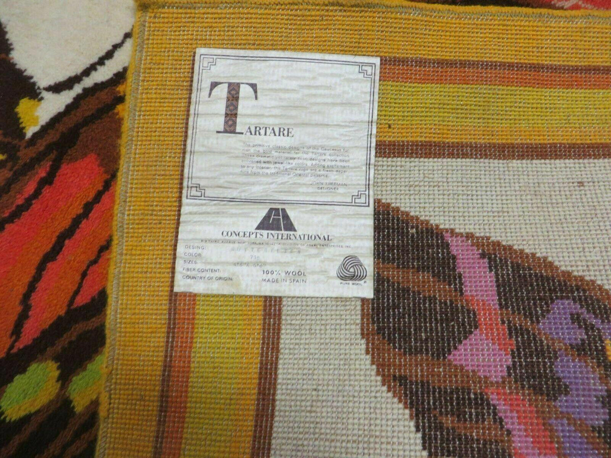 4' X 6' Tartare Modern Hand Knotted Spainsh Wool Rug Butterfly Getting Wings Nice - Jewel Rugs, view 11