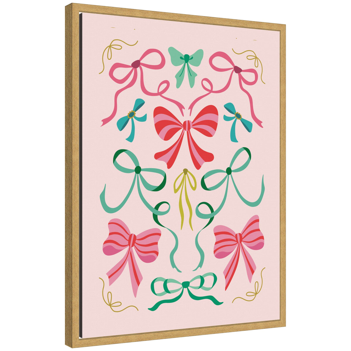 Sylvie Framed Canvas Christmas Bows by Rachel Lee