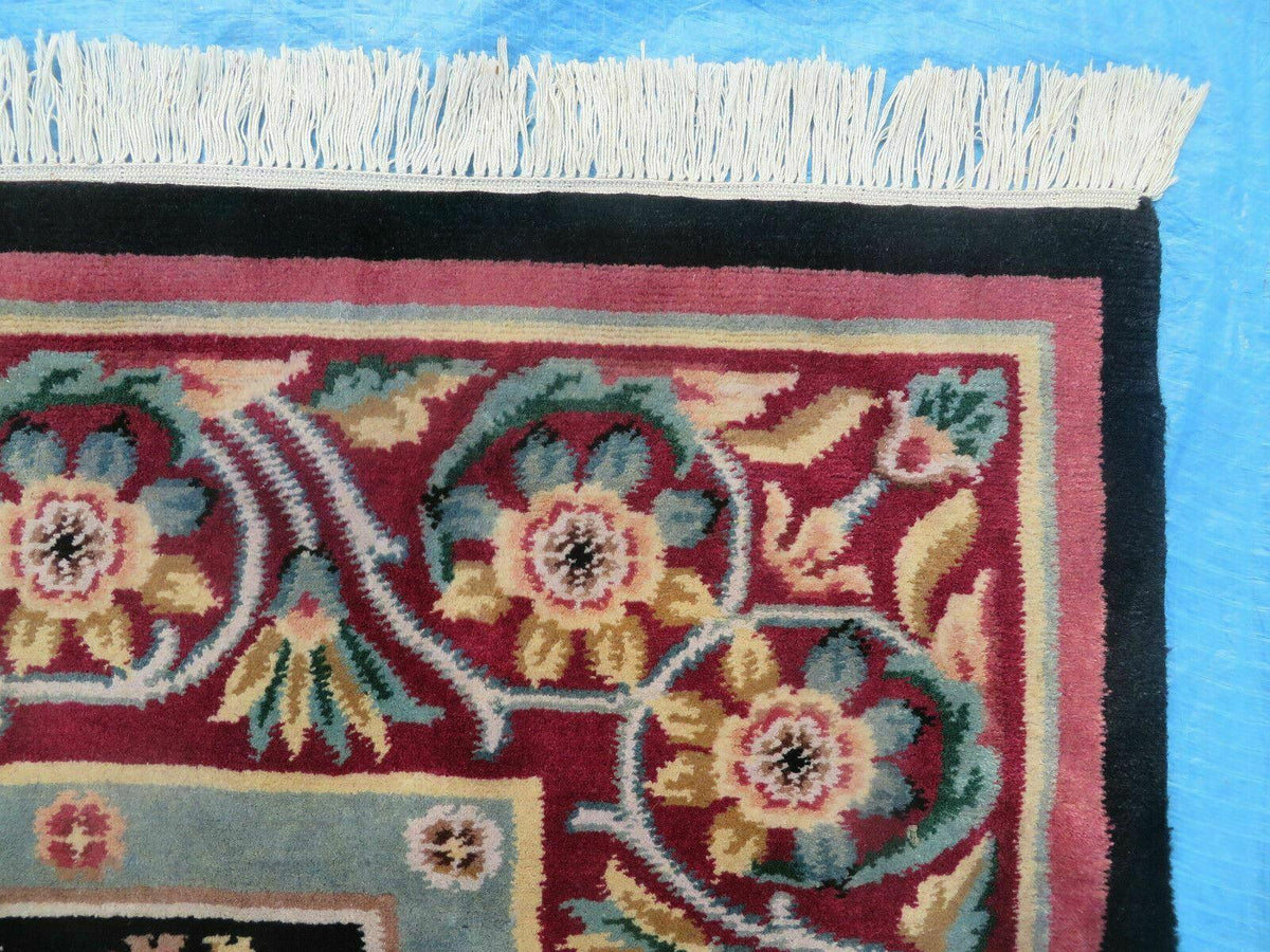 9' X 12' Decorative Chinese Aubusson Hand Knotted Pile Wool Rug Black Nice - Jewel Rugs, view 8
