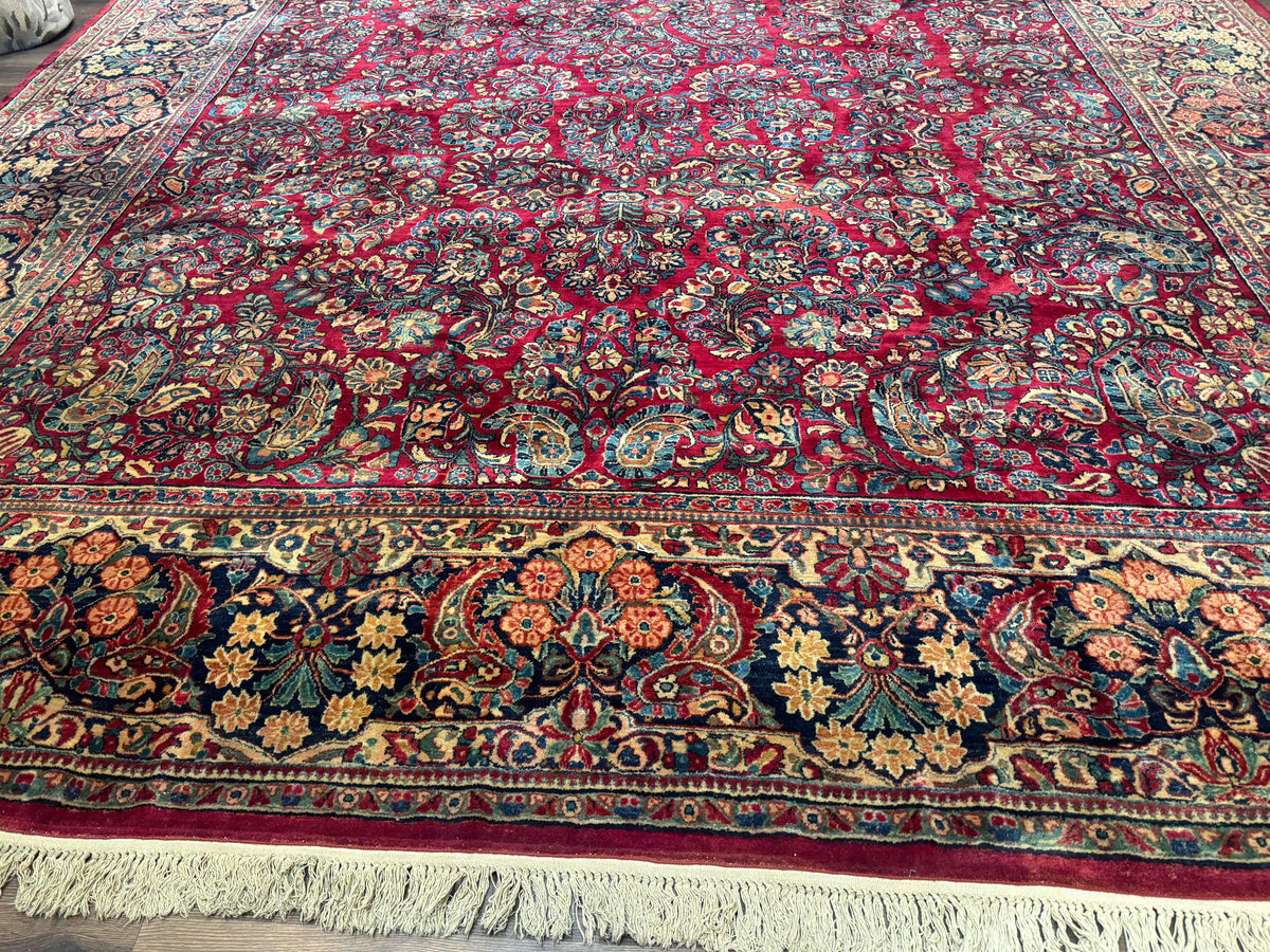 Palace Size Antique Persian Sarouk Rug 12x18 - Jewel Rugs, view 6