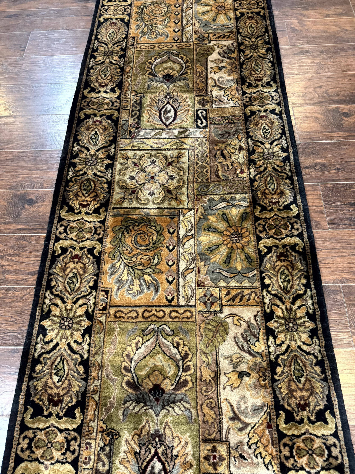 Indian Runner Rug 3x14, Panel Design, Oriental Carpet for Hallway - Jewel Rugs, view 9