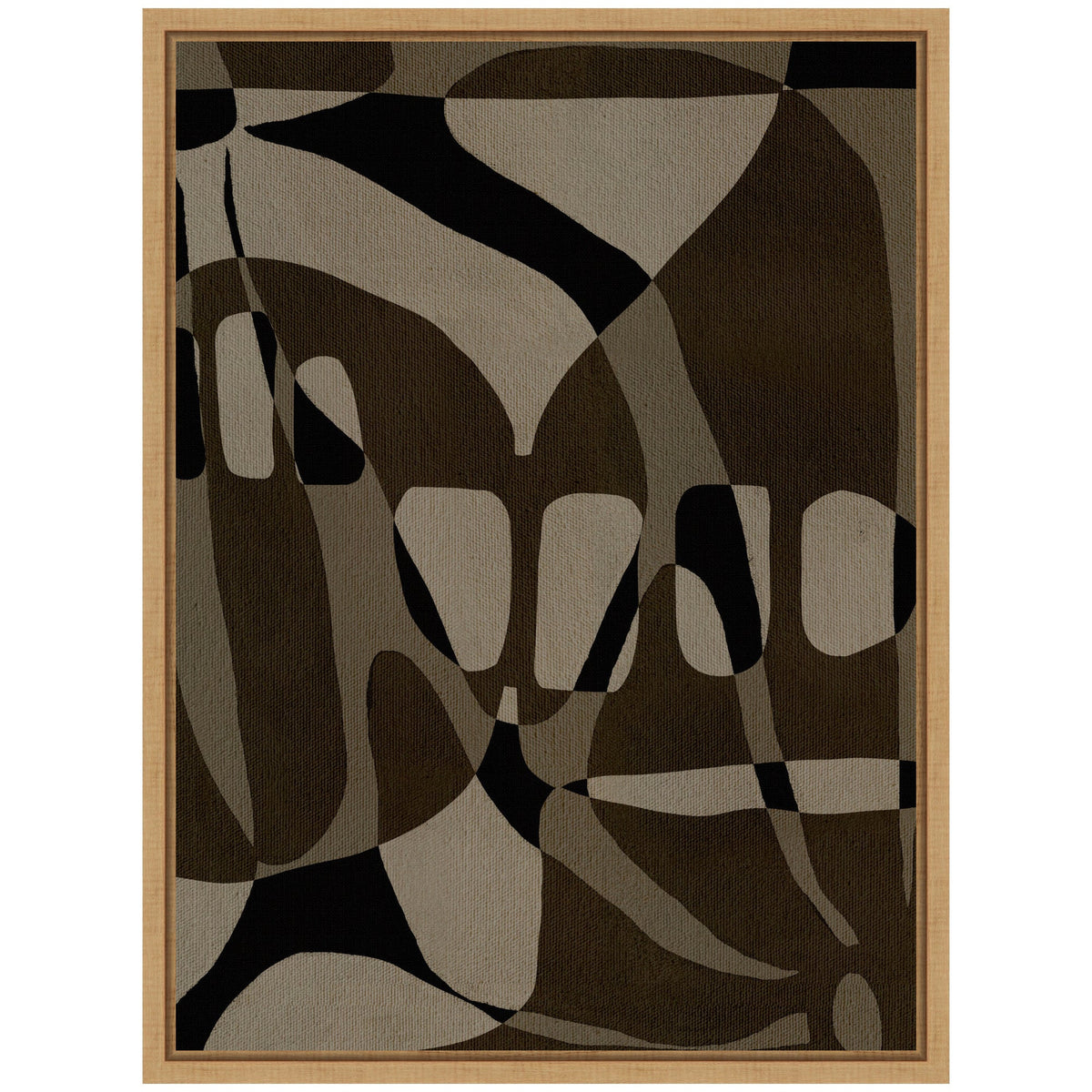 Sylvie Contour 1 Framed Canvas by Shatha Al Dafai