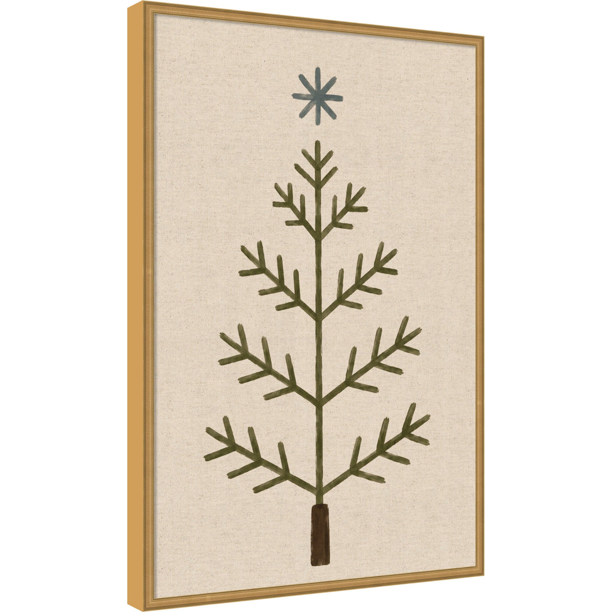 Framed Fabric Magnetic Board Scandi Tree Linen Wall Organization