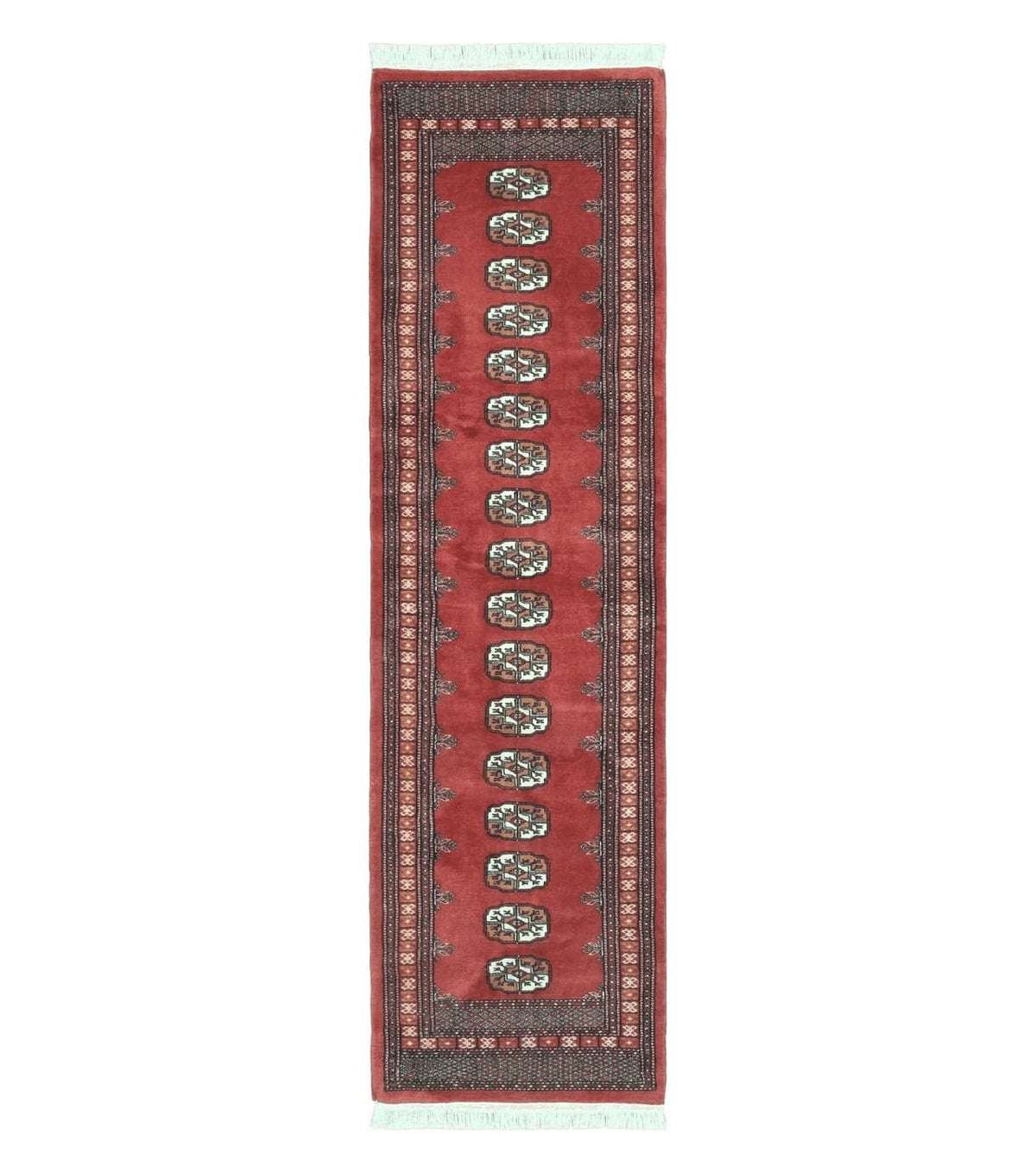 2' 8" X 10' Vintage Handmade Bokhara Turkoman Pakistani Wool Runner Rug Nice - Jewel Rugs