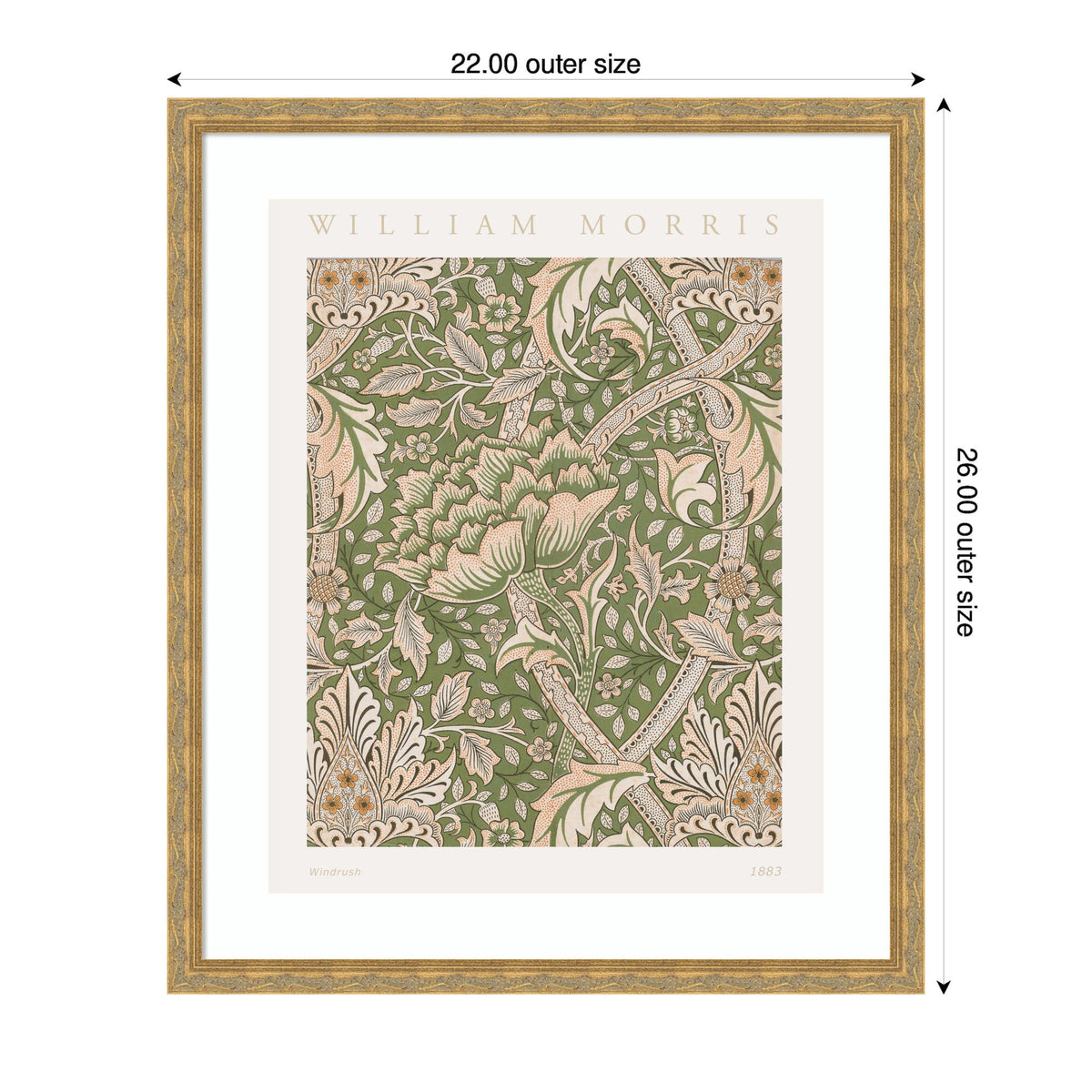 Framed Art Poster William Morris Windrush 1883 by The Art Institute of Chicago