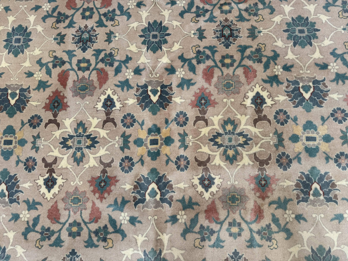 Palace Size Wool Rug 10x18, Sino Persian Kerman Rug, Oversized Hand Knotted Carpet, Light Taupe, Allover Pattern - Jewel Rugs, view 5