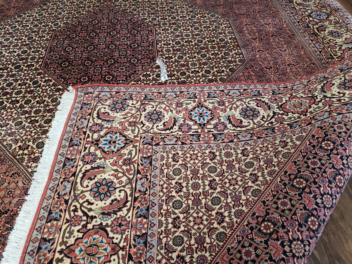 Stunning Persian Bijar Rug 8x11 - Herati Mahi Pattern - Jewel Rugs, view 10