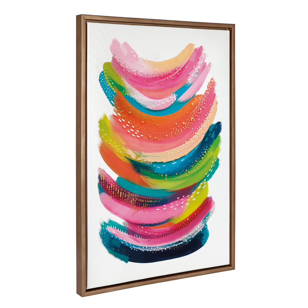 Sylvie Bright Abstract Framed Canvas by Jessi Raulet of Ettavee
