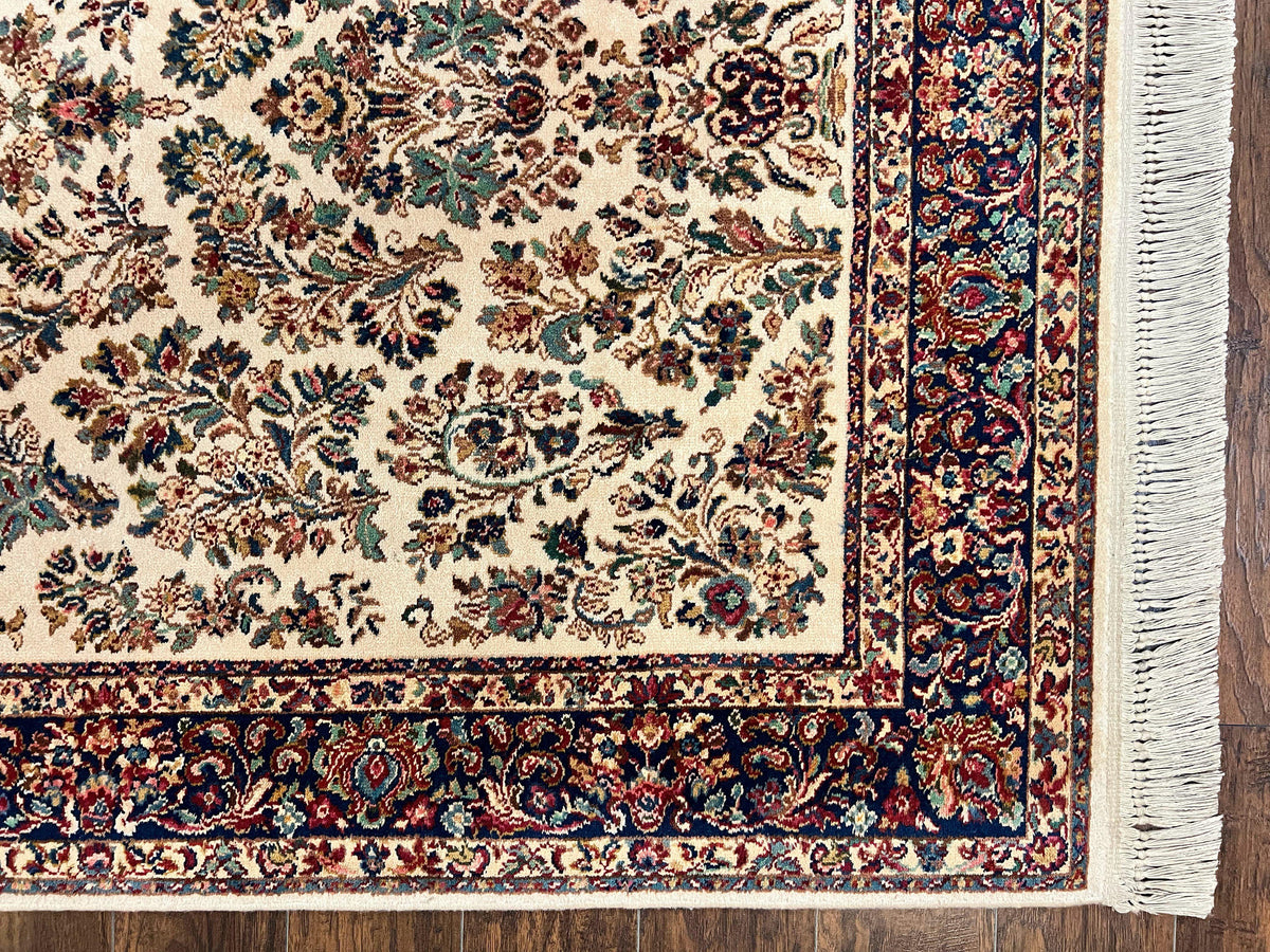 Karastan Rug 5.9 x 9 Ivory Sarouk #760, Vintage Wool Original Collection 700 Series, Discontinued - Jewel Rugs, view 10