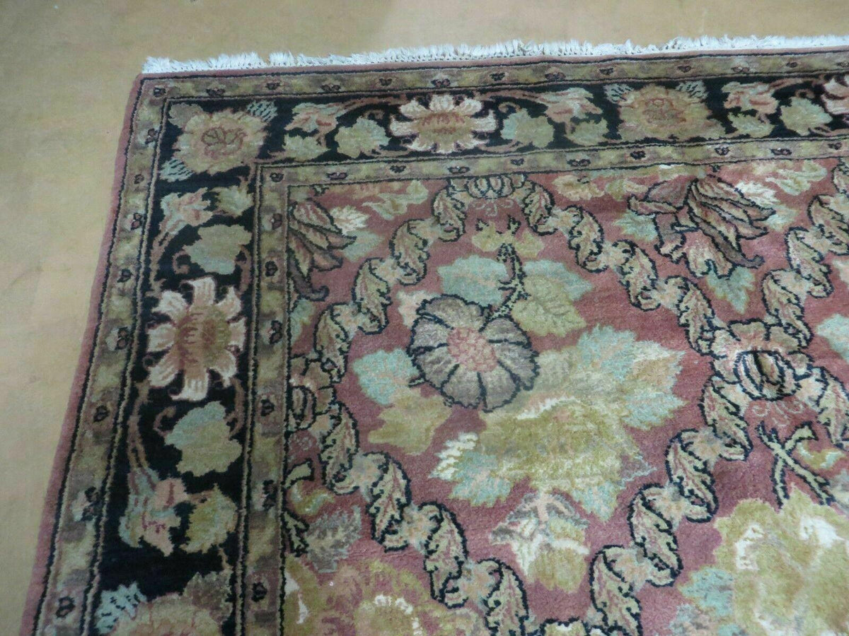 6' X 9' Handmade India Floral Oriental Wool Rug Carpet - Jewel Rugs, view 6