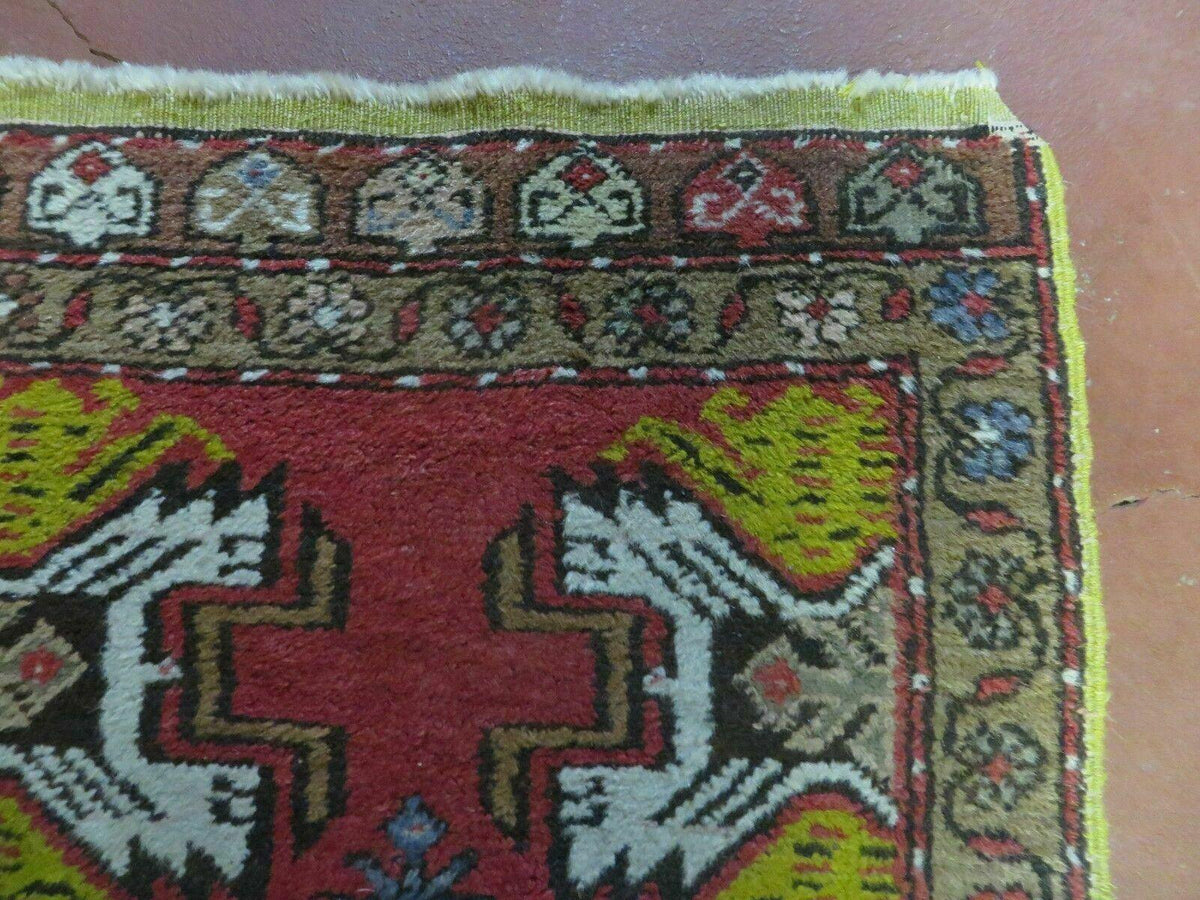 20" X 38" Antique Handmade Turkish Oushak Oshak Yastik Wool Rug Mat Turkey Nice - Jewel Rugs, view 8