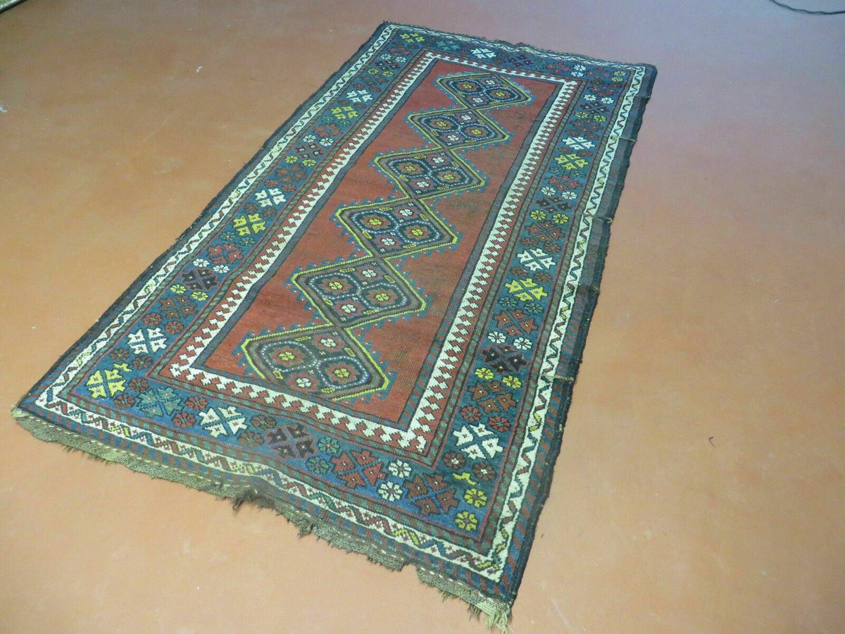 3' X 6' Antique 1920s Handmade Caucasian Karabagh Ganjeh Talesh Wool Rug Nice - Jewel Rugs, view 3