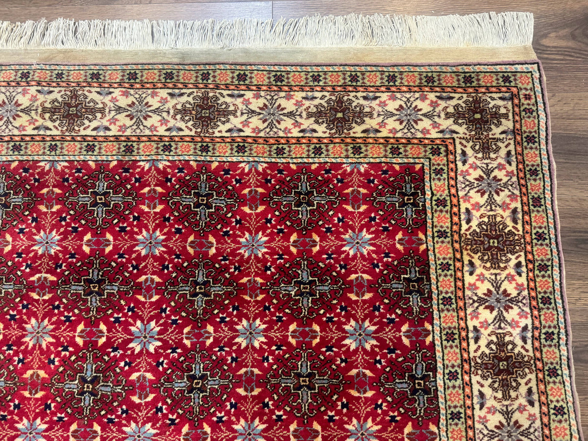 Turkish Sivas Rug 4x6, Red and Cream, Allover Design, Handmade Vintage - Jewel Rugs, view 8