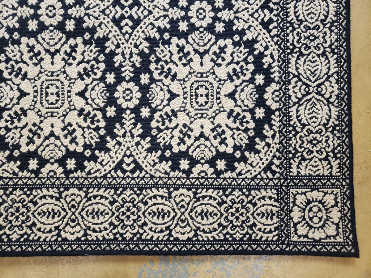 4x6 Power-Loomed Rug Dark Navy Blue & Ivory Oriental Carpet Nice - Jewel Rugs, view 9