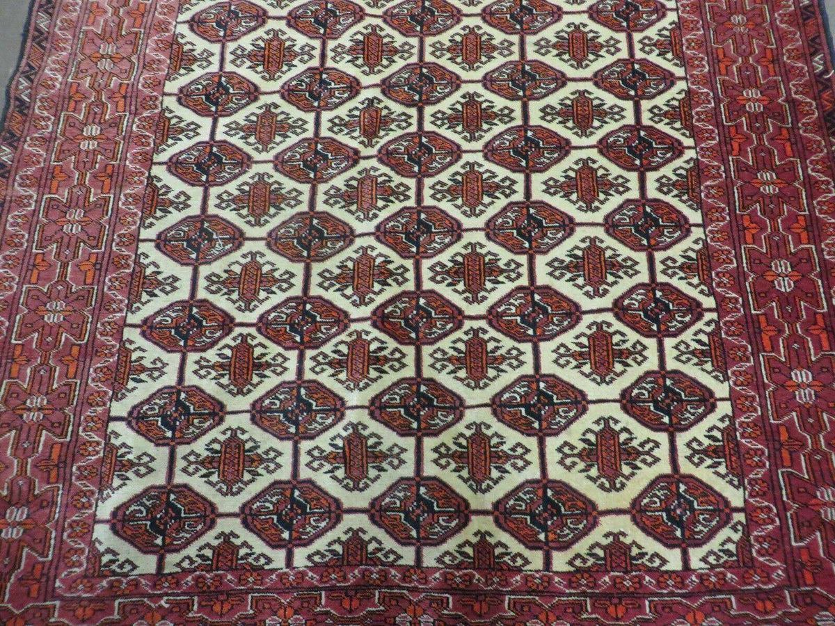 4' X 6' Handmade Finely Knotted Pakistan Turkoman Bokhara Wool Rug Nice - Jewel Rugs, view 5