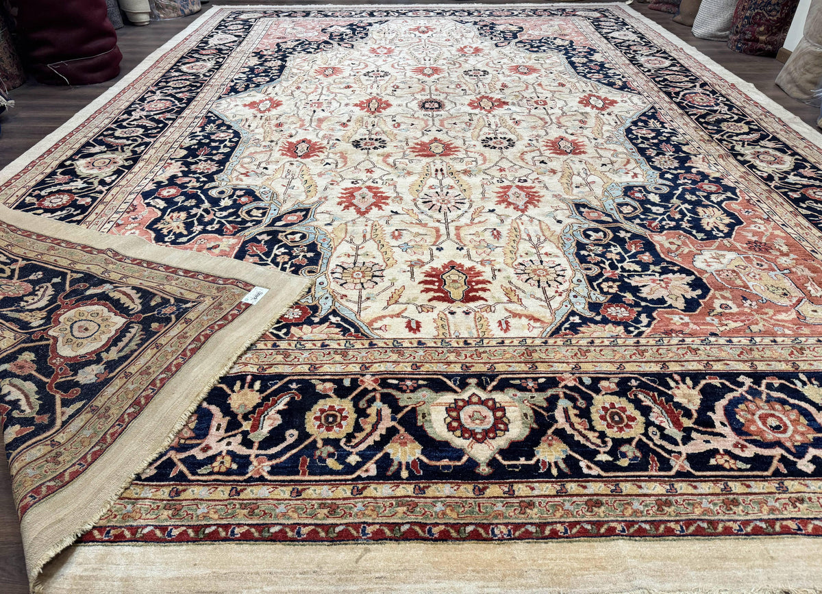 Large Palace Sized Rug 13x19, Stark Carpet, Traditional Wool Handmade Rug, Beige - Jewel Rugs, view 12