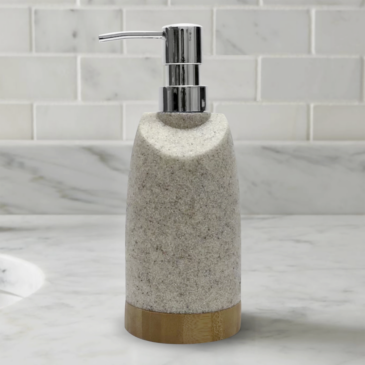 Andie Resin and Wood Liquid Soap Pump - Source by Studio Skara, view 2