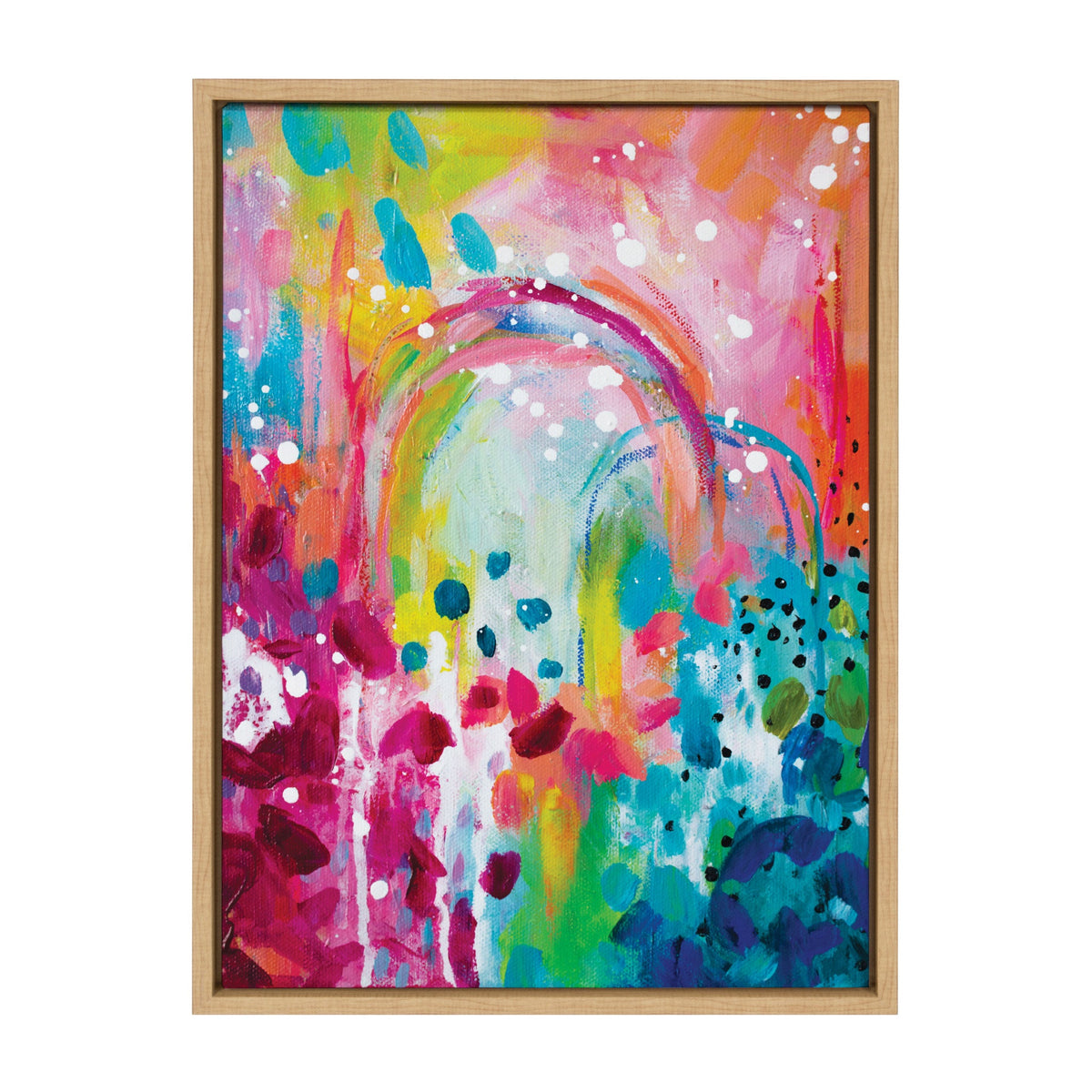 Sylvie Chasing Rainbows Framed Canvas by Rachel Christopoulos