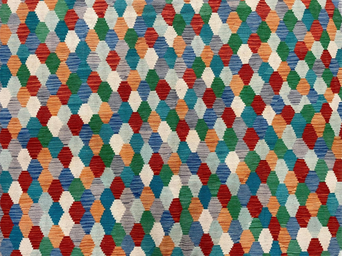 6.5 x 9.5 Colorful Chobi Kilim Rug 6 x 9 Multicolor Turkish Kilim Rug 7x10 Chobi Kilim Rug Playroom Rug Wool Kilim Rug 6x9 New Tribal Kilim - Jewel Rugs, view 5