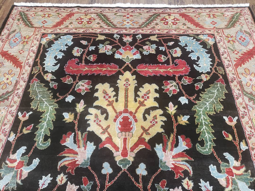 Peshawar Rug, 6x9 Rug, Hand Knotted Wool Area Rug, Black and Silver Rug, Unique Oriental Carpet, Handmade, Medium Sized Rug, Persian Rug - Jewel Rugs, view 4