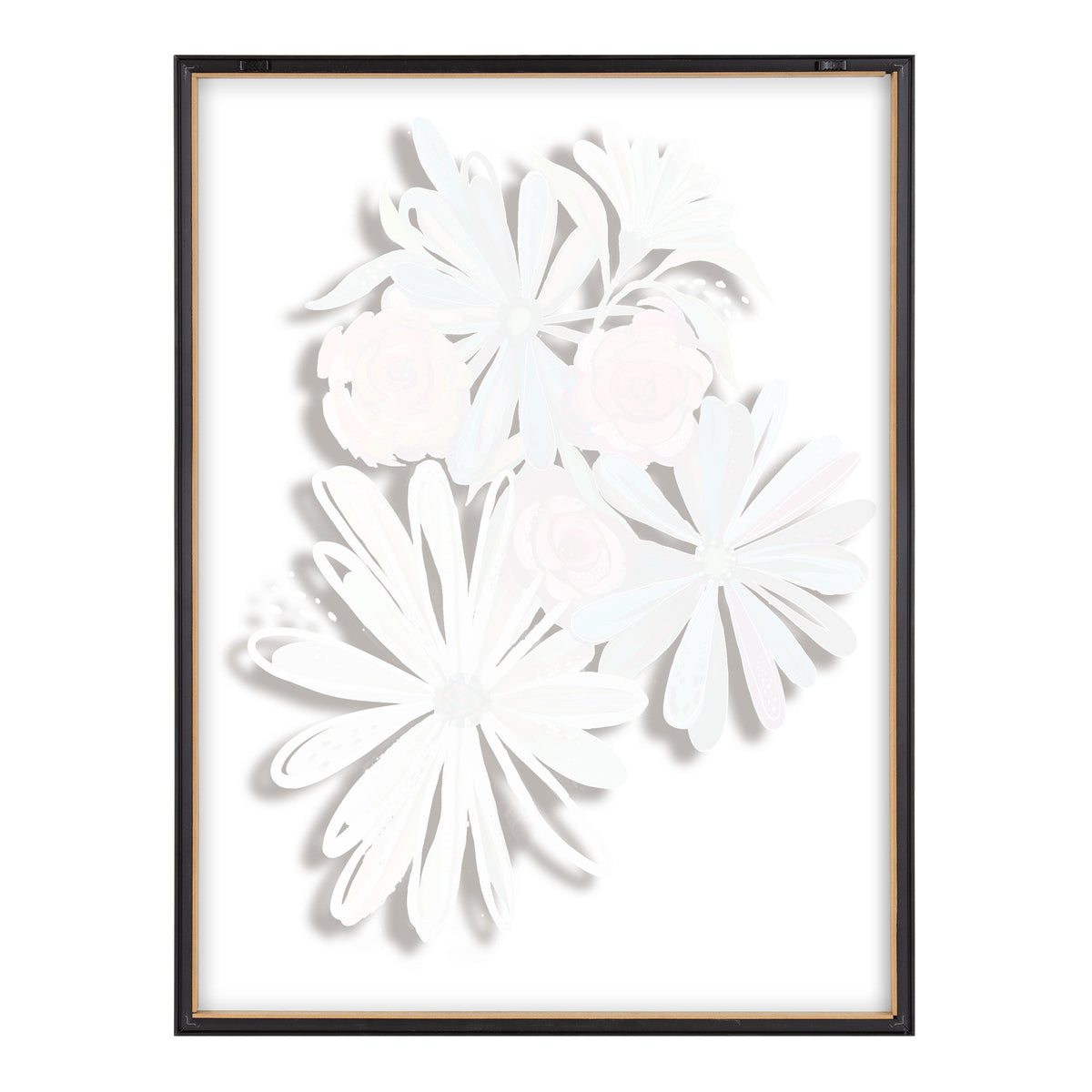 Blake Flowers on Glass 2 Whole Flowers Framed Printed Art by Jessi Raulet of Ettavee