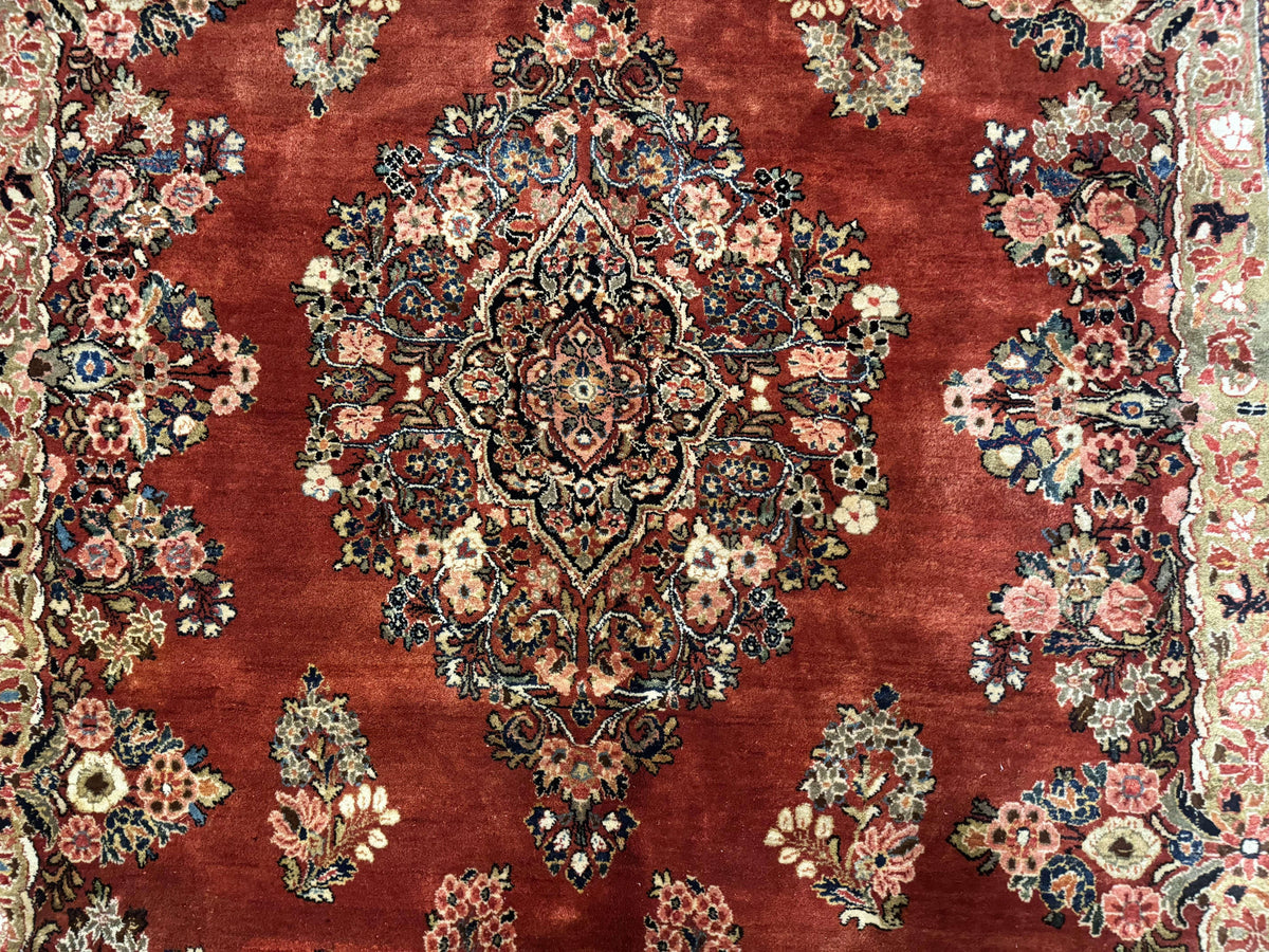 Antique Persian Sarouk Rug 9x12 - Jewel Rugs, view 4