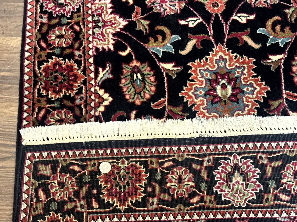 Indo Persian Sarouk Rug 3x5, Black Traditional Oriental Carpet - Jewel Rugs, view 11