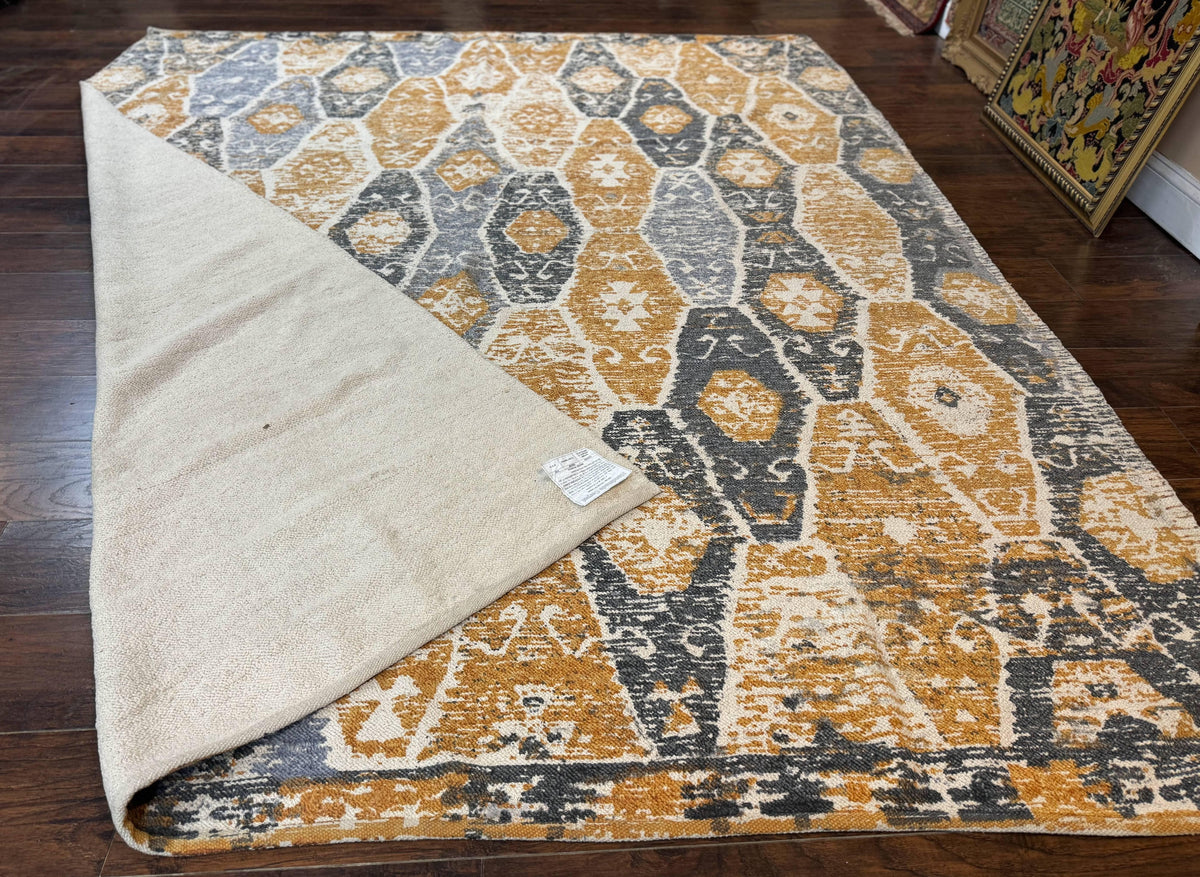 Handmade Contemporary Modern Indian Rug 8x10, Colorful - Jewel Rugs, view 12