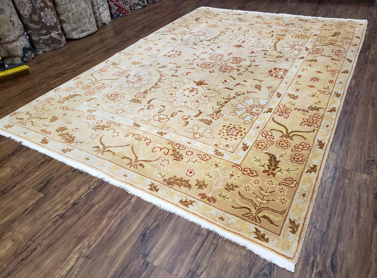 Vintage Turkish Oushak Area Rug 6x9, Wool Hand-Knotted - Jewel Rugs, view 12