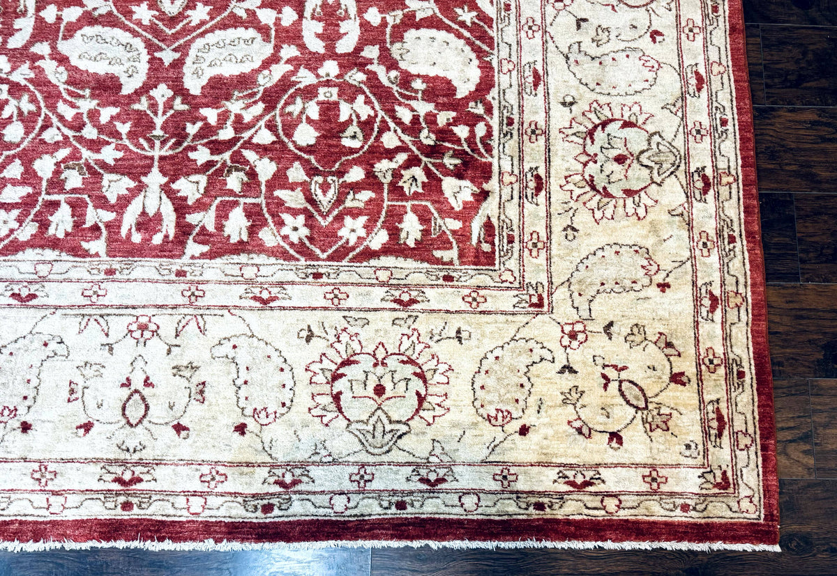 Pakistani Chobi Rug 8x10, Red, Handmade - Jewel Rugs, view 10