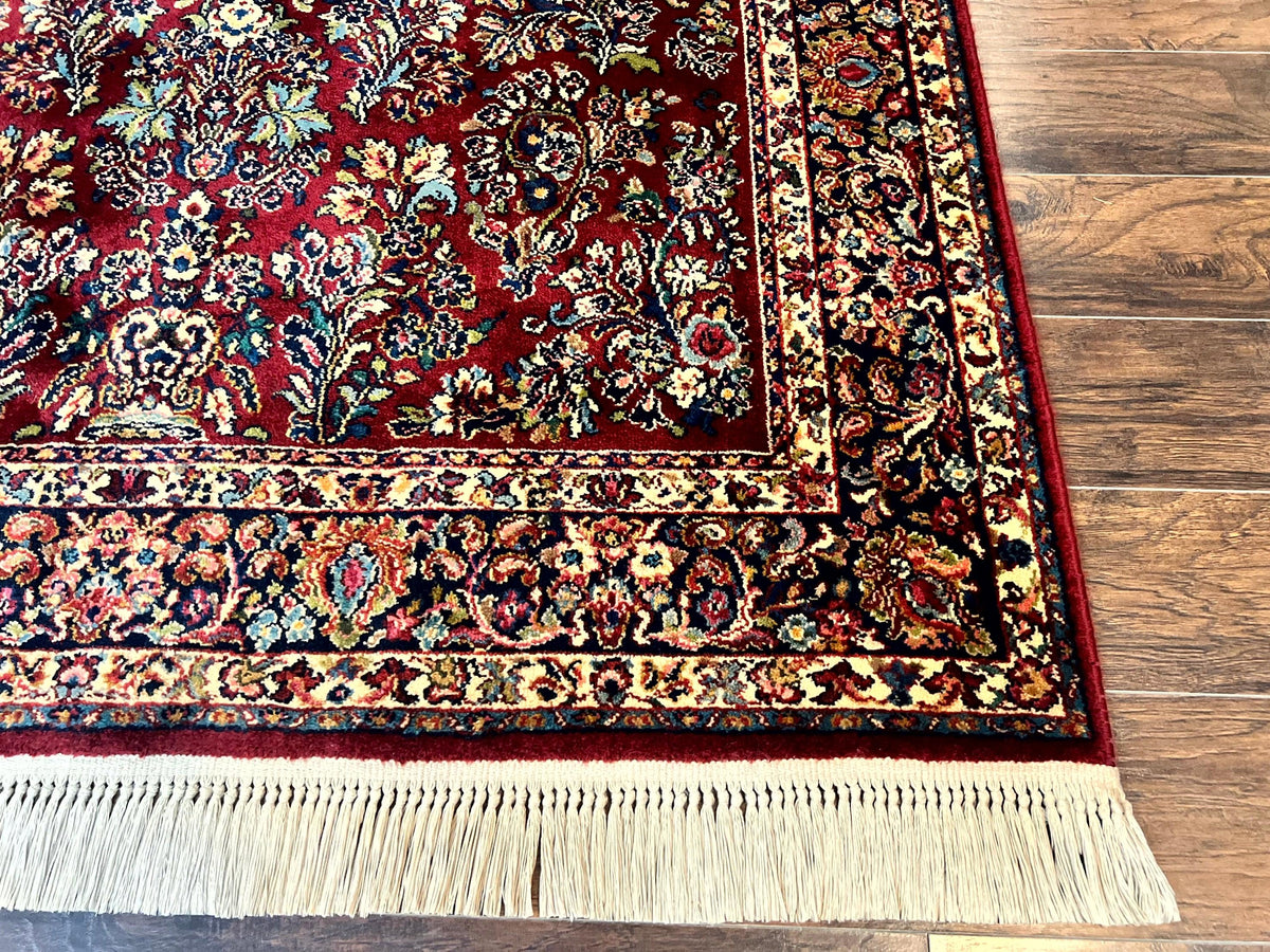 Karastan Rug 5.9 x 9 Red Sarouk Rug #785, Karastan Wool Rug, Karastan Carpet, Original 700 Series Vintage Karastan Oriental Rug Discontinued - Jewel Rugs, view 10