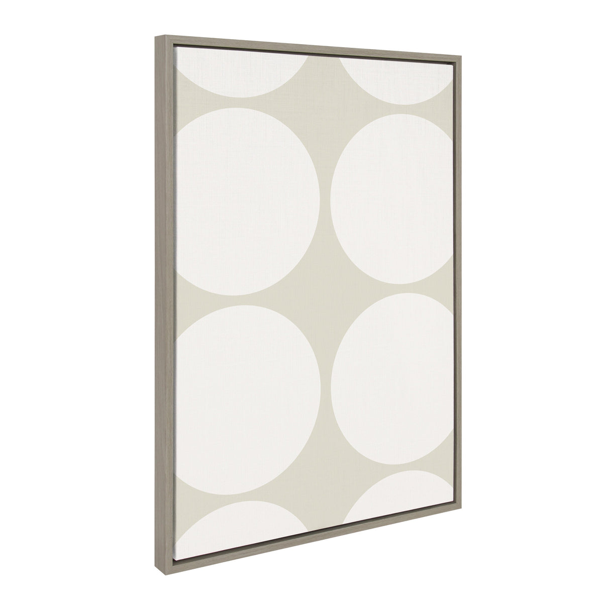 Sylvie Elevated Modern Neutral Dots, Neutral Pattern No 2 and Neutral Stained Glass Framed Canvas by The Creative Bunch Studio