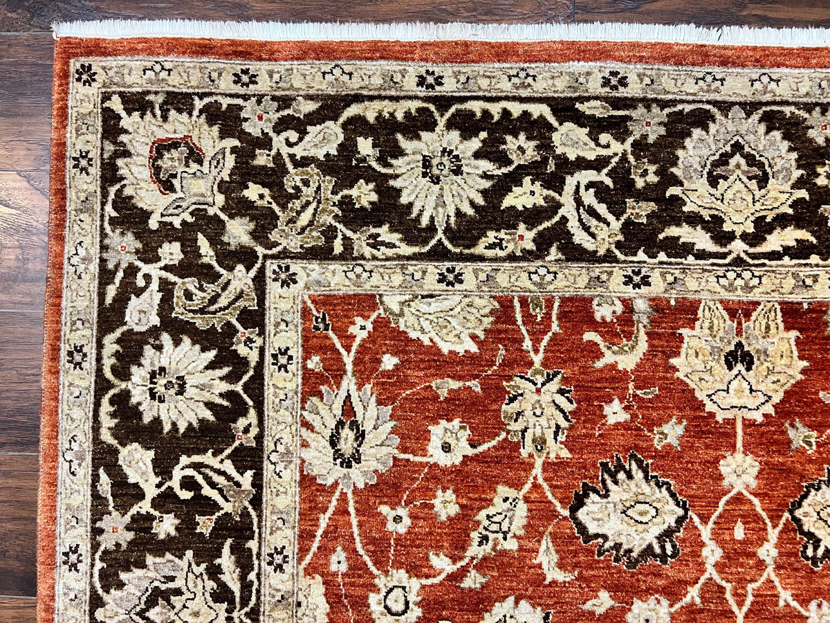 Pakistani Oriental Rug 6x9, Red, Floral Allover, Handmade Wool Rug, Peshawar Chobi Rug, Pak Persian Carpet 6 x 9 - Jewel Rugs, view 7