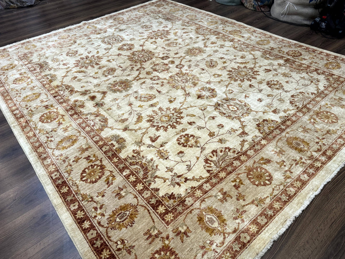Pakistani Peshawar Rug 8x10, Pak Persian Traditional Oriental Carpet, Handmade, Wool, Allover Pattern - Jewel Rugs, view 13