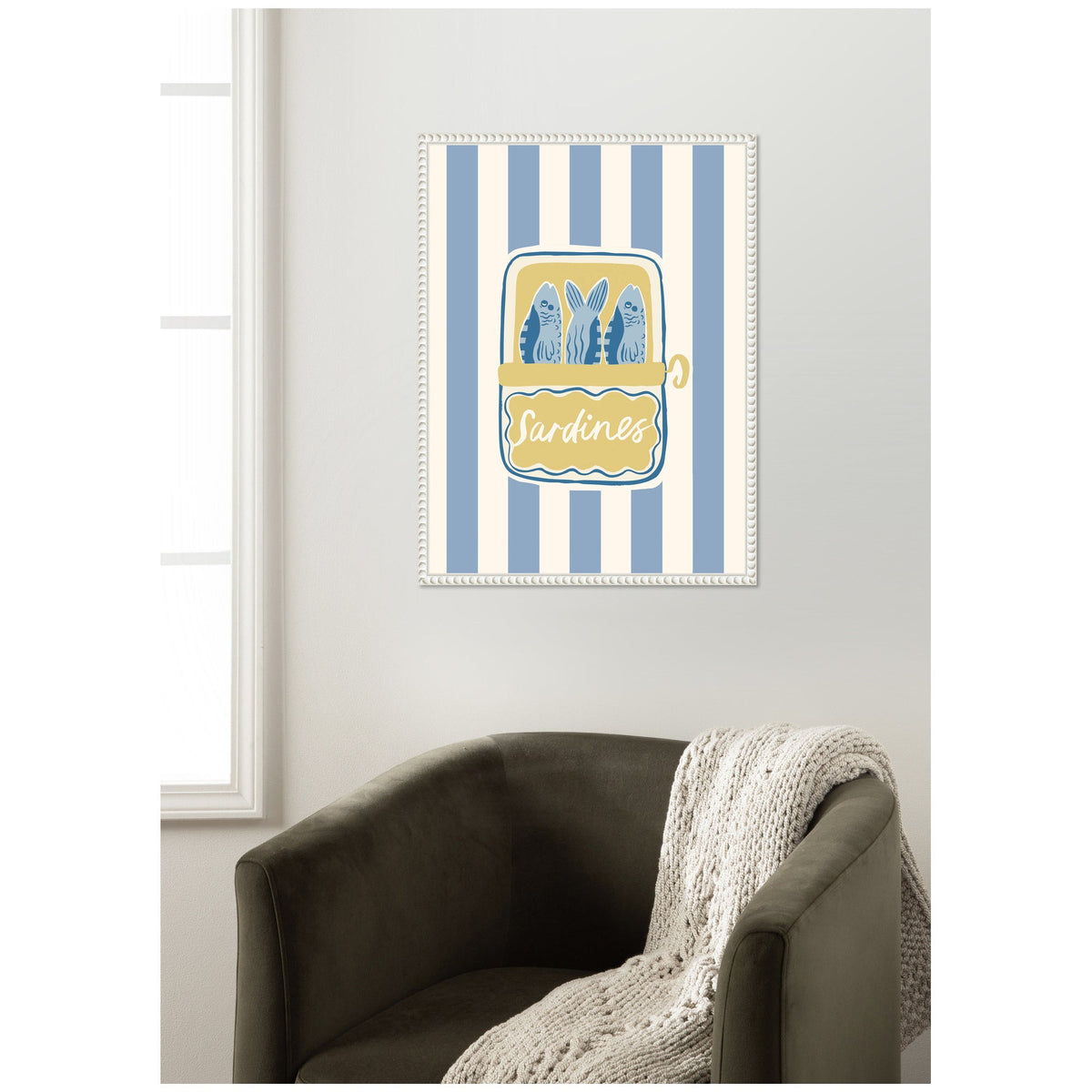 Coastal Sardines by Aislinn Simmonds Duchess Plum Framed Canvas Wall Art Print