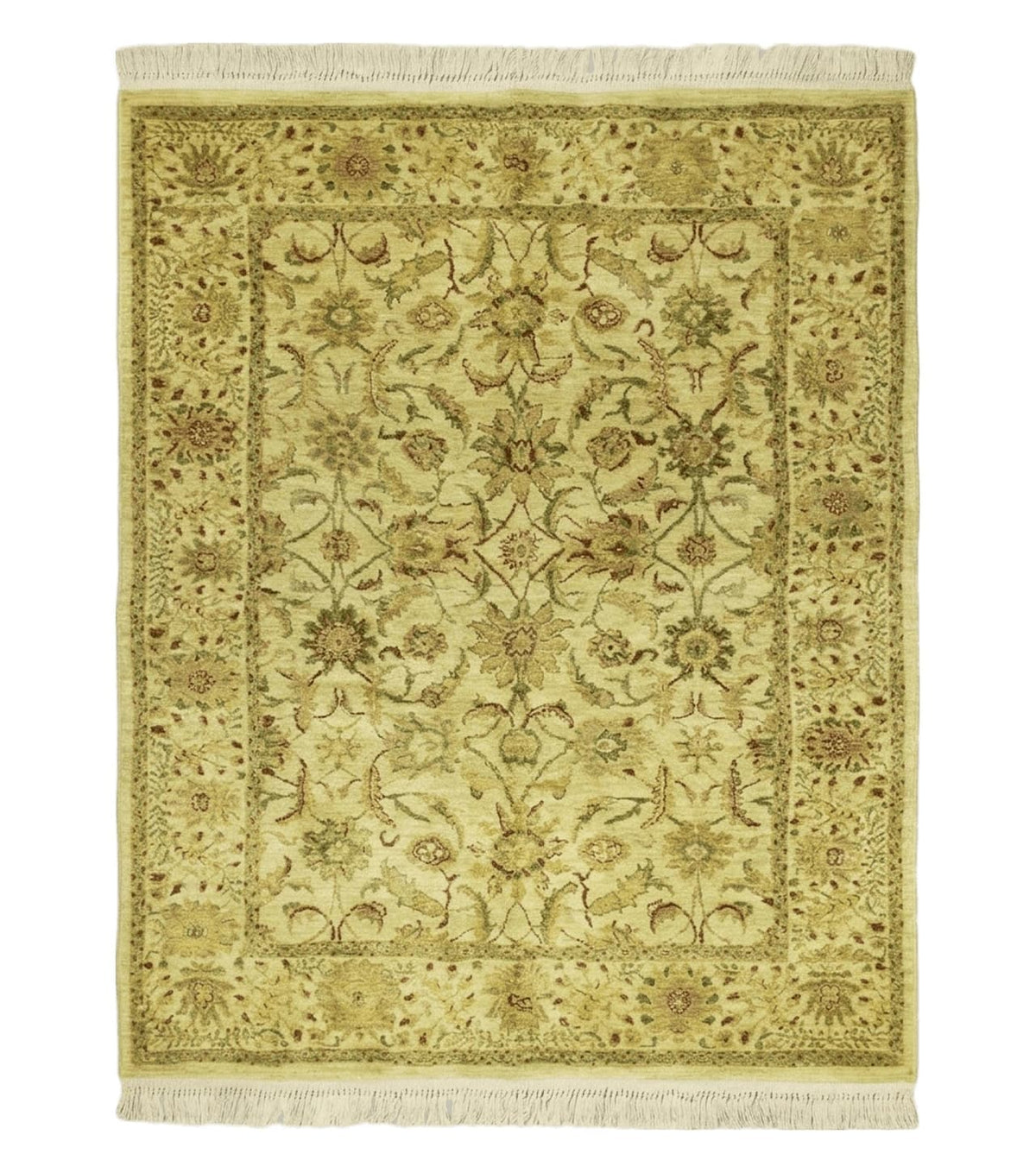 Belgium Power Loomed Rug 5x7, Vintage Oriental Wool Carpet, Beige - Jewel Rugs