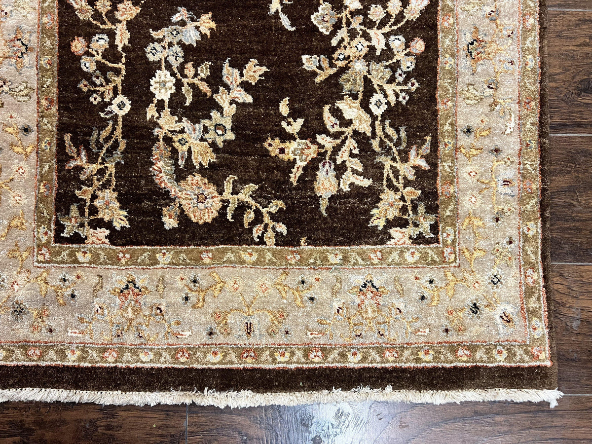Peshawar Runner Rug 3 x 20, Wool Hand Knotted Vintage Pakistani Carpet, Brown & Taupe, Chobi Mahal Floral Rug, Extra Long Hallway Runner - Jewel Rugs, view 10