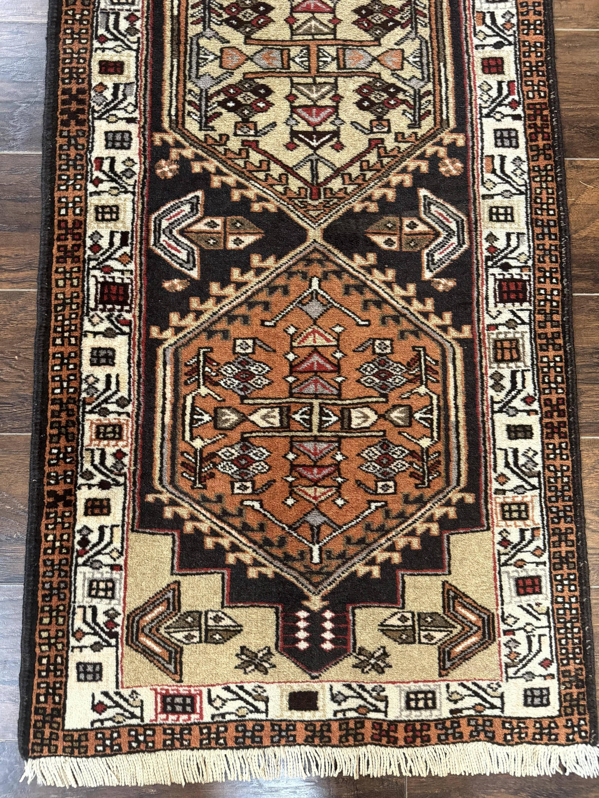 Persian Tribal Runner Rug 2.4 x 9.4, Geometric Medallions, Sarab Runner - Jewel Rugs, view 9