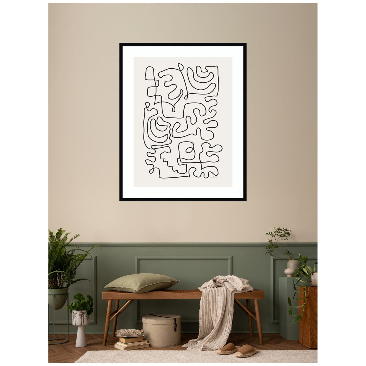 Connected Lines by Gabrielly Guedes Framed Wall Art Print