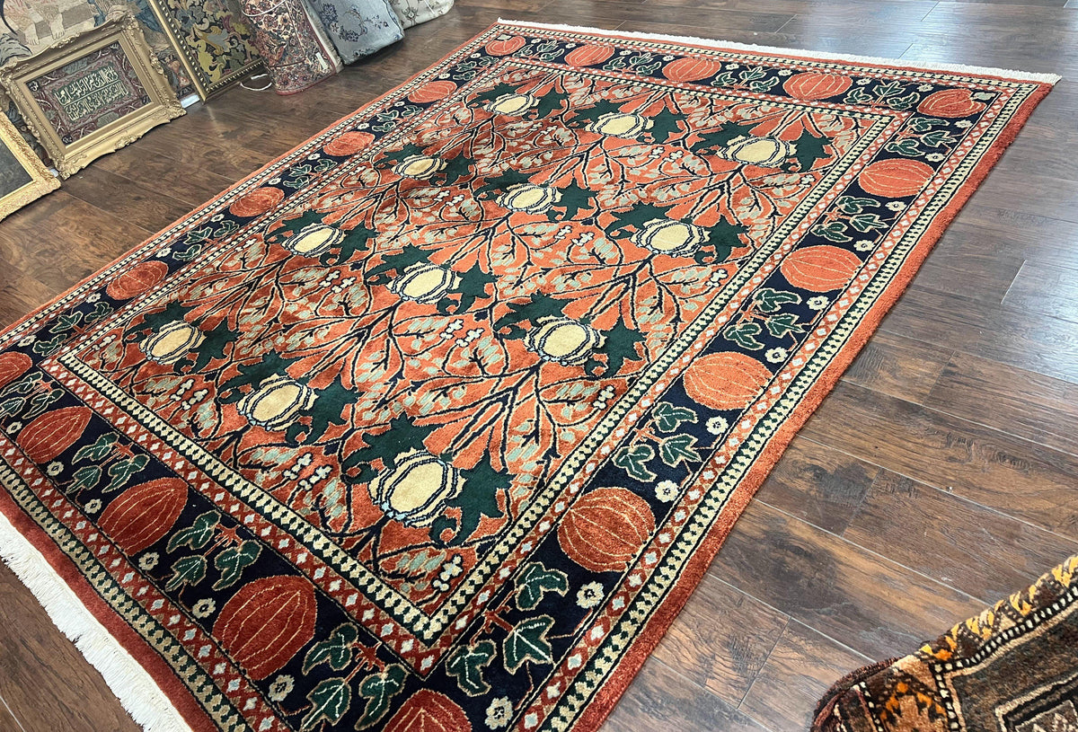 Indo Persian Bidjar Rug 8x10, Red and Black, Handmade Vintage Wool Carpet - Jewel Rugs, view 3