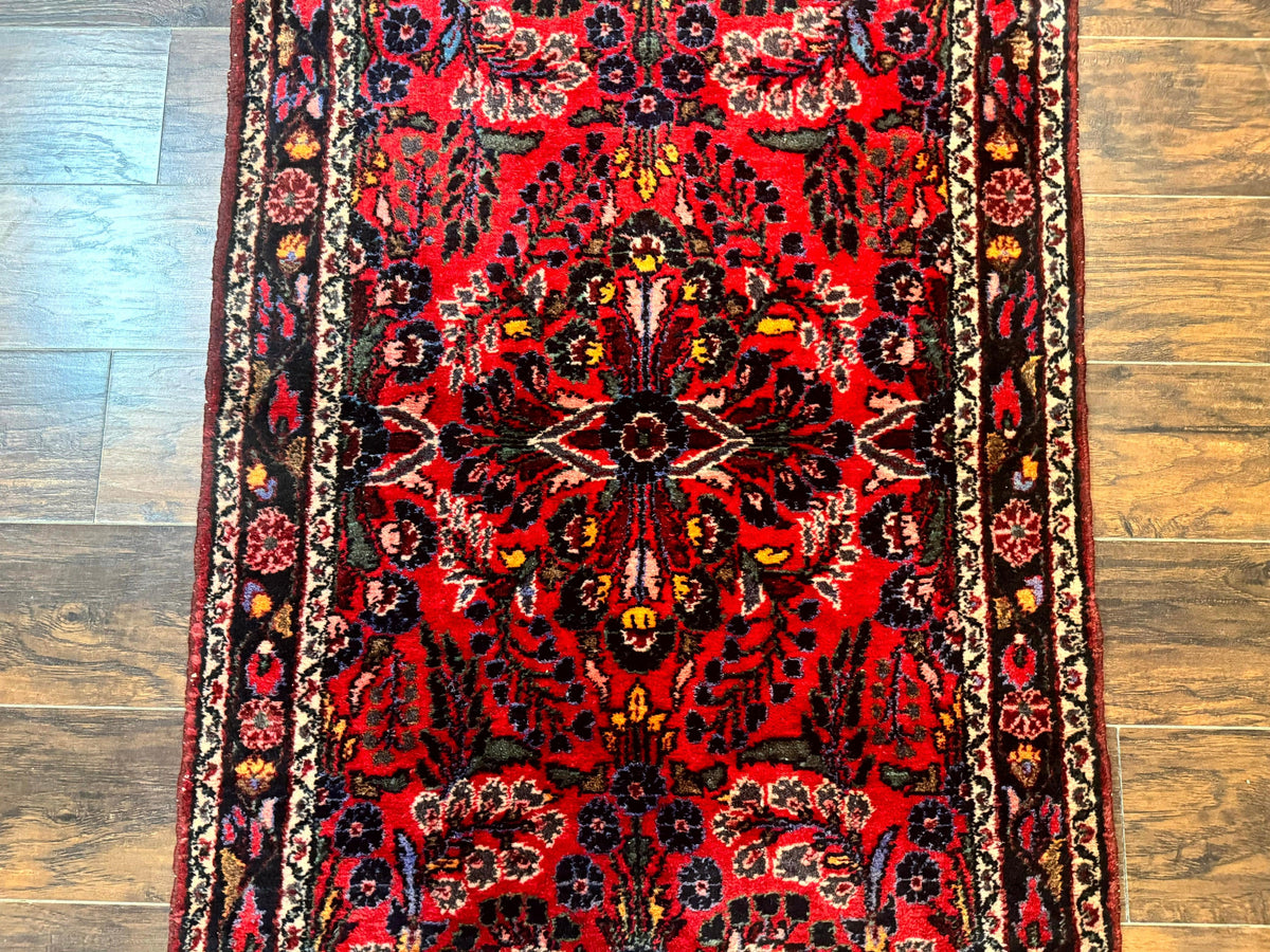 Persian Rug 3x5, Red Tribal Rug, Semi Antique, Wool Rug 3 x 5, Persian Hamadan Rug - Jewel Rugs, view 3