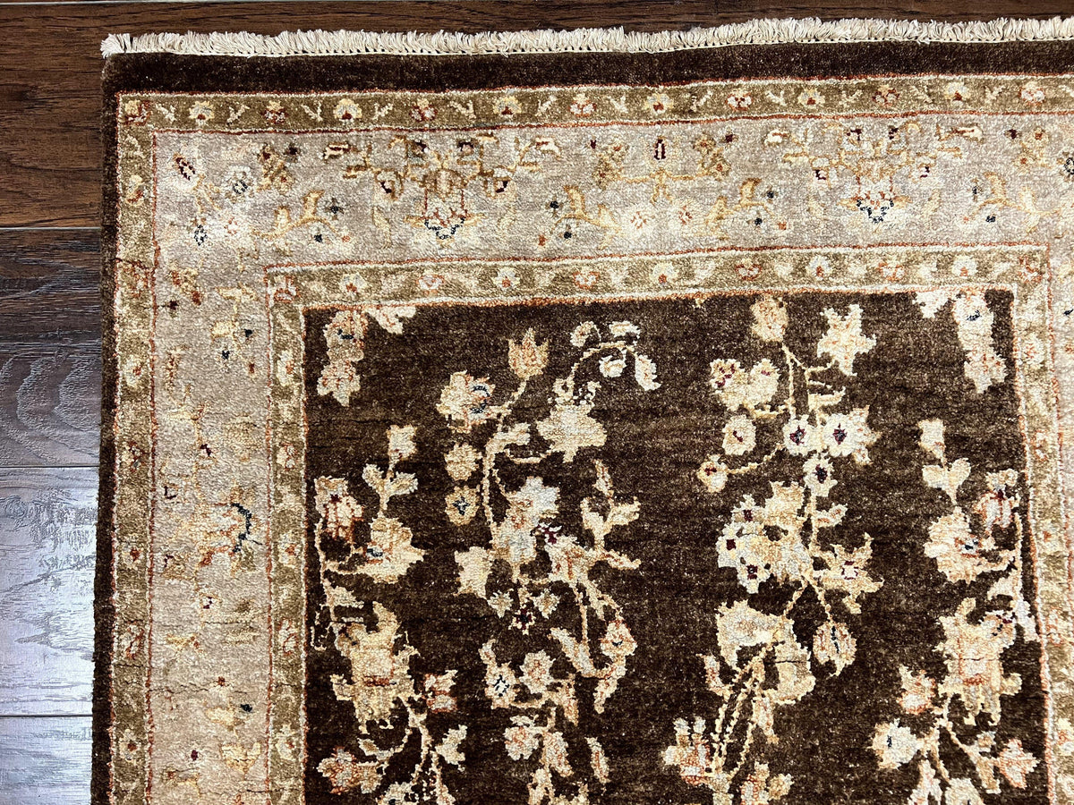 Peshawar Runner Rug 3 x 20, Wool Hand Knotted Vintage Pakistani Carpet, Brown & Taupe, Chobi Mahal Floral Rug, Extra Long Hallway Runner - Jewel Rugs, view 7