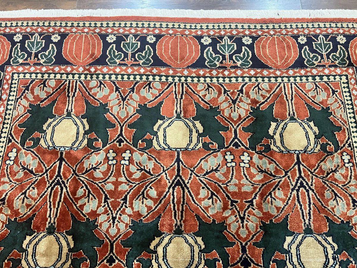 Indo Persian Bidjar Rug 8x10, Red and Black, Handmade Vintage Wool Carpet - Jewel Rugs, view 4
