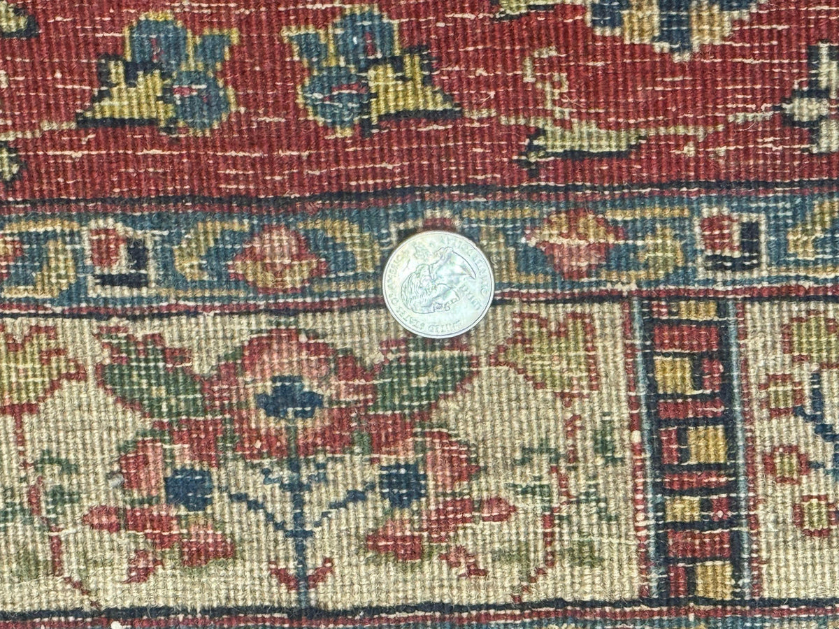 Small Persian Tabriz Rug 2.8 x 4.7, Red, Animal Pictorials, Semi Antique Vintage - Jewel Rugs, view 11